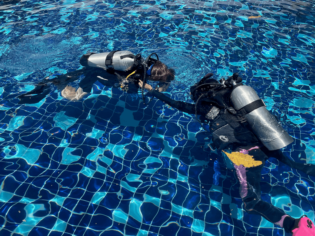 Plongée en piscine