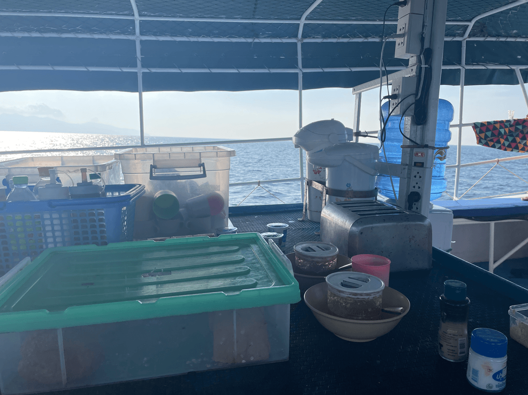 Petit déjeuner sur la bâteau