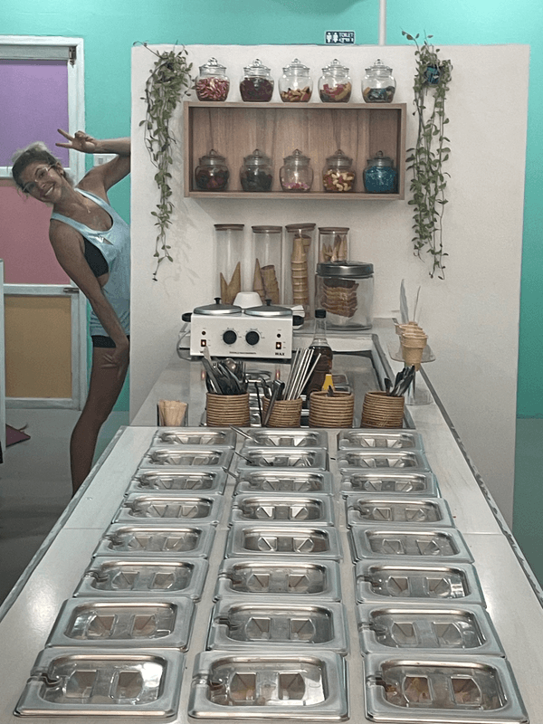 Glaces et leur créatrice